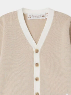 BONPOINT Cardigan Teotim Rayures Sable 7 BONPOINT Cardigan Teotim Rayures Sable -Bébé Vêtements Boutique C04YCAK00003 205 C04YCAK00003 205 3
