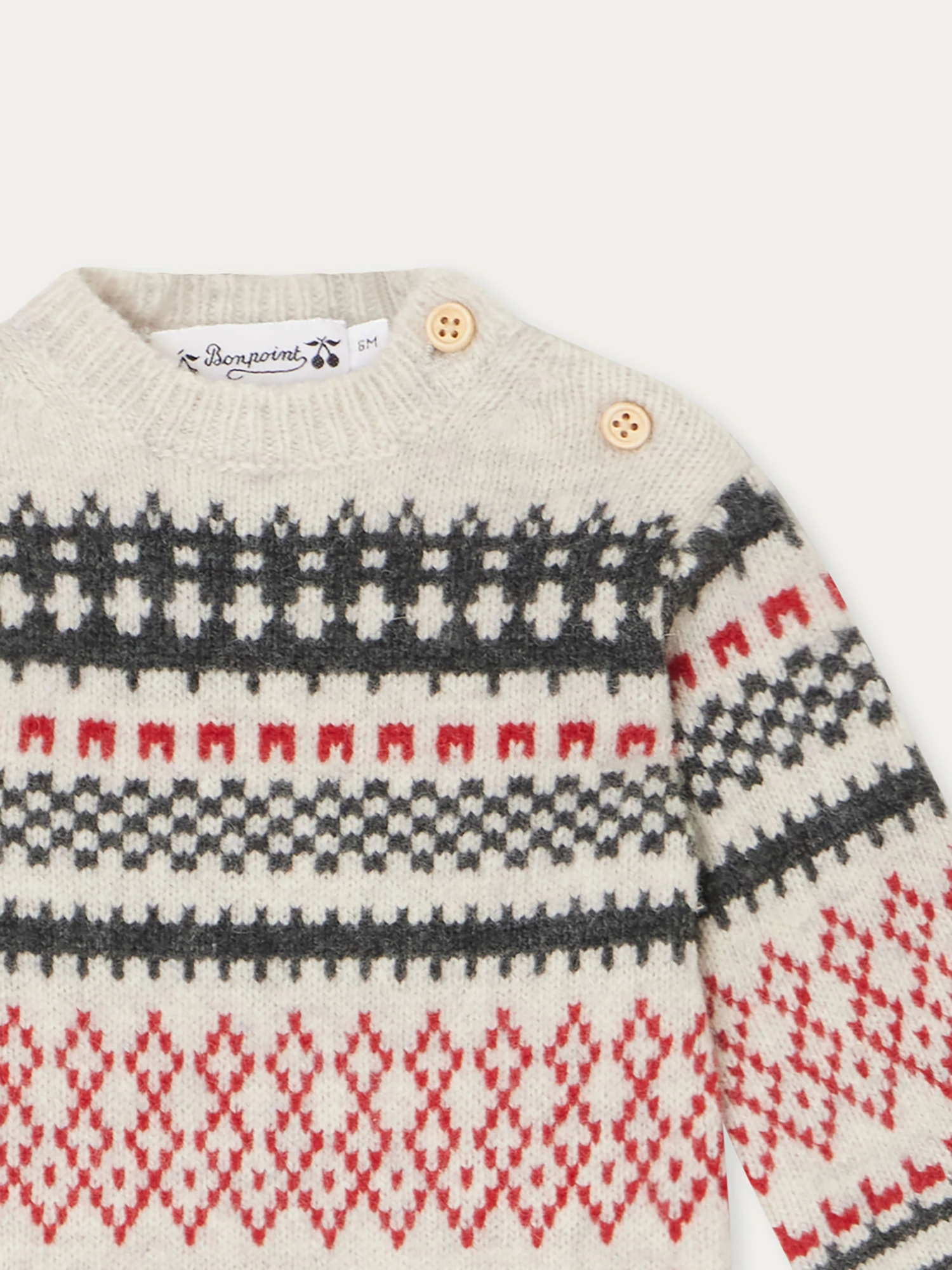 BONPOINT Pull Berthilie Gris Chine Clair 5 BONPOINT Pull Berthilie Gris Chine Clair – Image 3