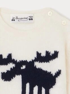 BONPOINT Pull Almire Blanc Naturel -Bébé Vêtements Boutique N03YJUK00100 902 N03YJUK00100 902 3