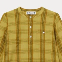 BONPOINT Chemise à Col Tunisien Garçon Jaune Acide -Bébé Vêtements Boutique P02BSHWO0201 434 P02BSHWO0201 434 6