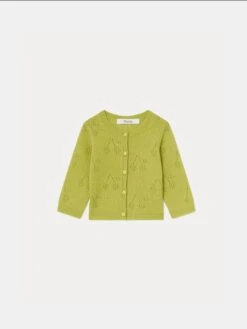 BONPOINT Cardigan En Cachemire Bébé Vert Clair