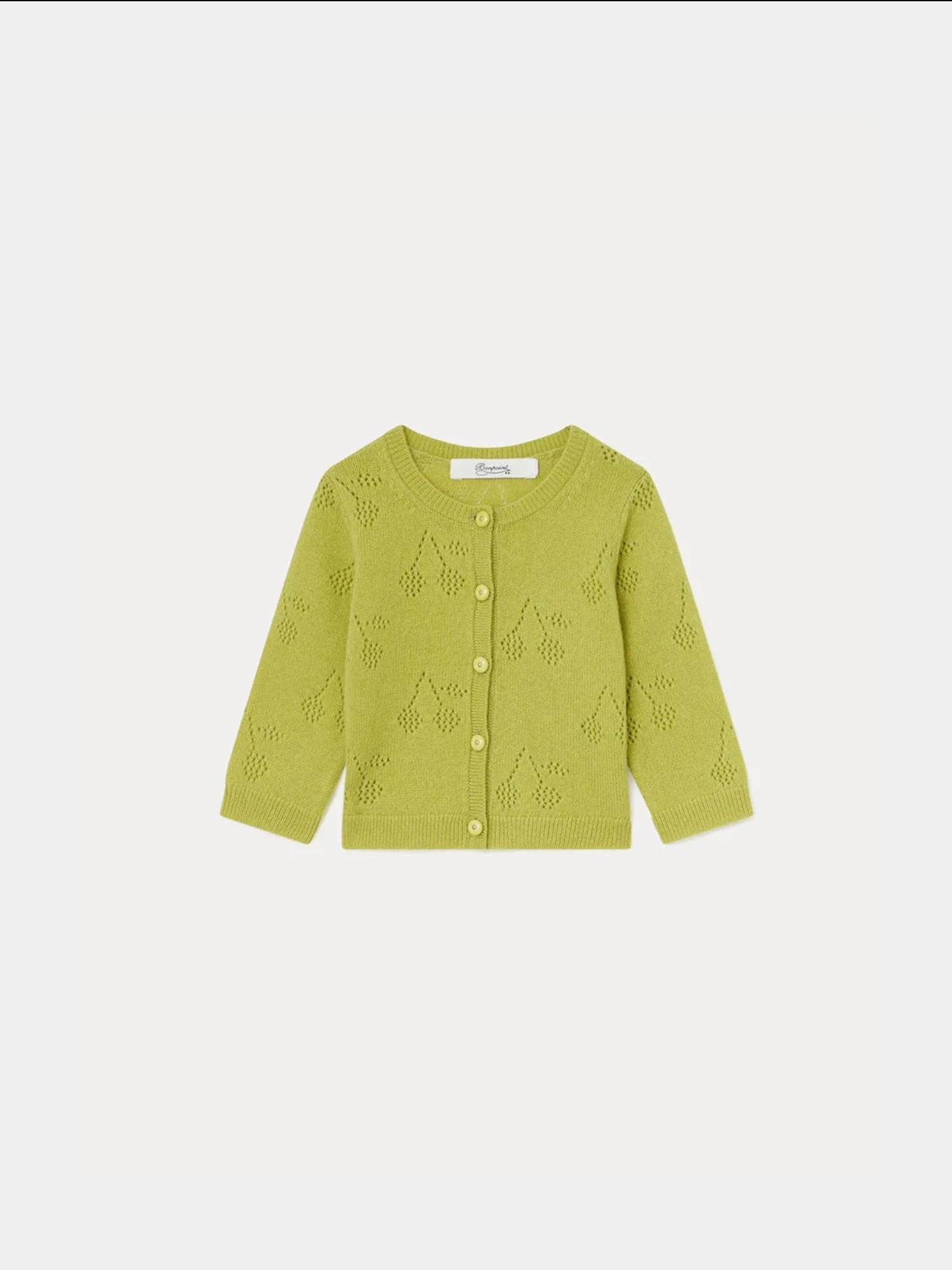 BONPOINT Cardigan En Cachemire Bébé Vert Clair 3 BONPOINT Cardigan En Cachemire Bébé Vert Clair