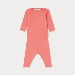 BONPOINT Ensemble à Manches Longues Bébé Rose Camélia