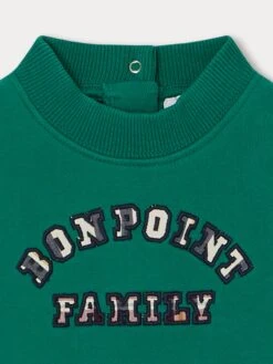 BONPOINT Sweatshirt Dady Vert -Bébé Vêtements Boutique P03YSWK00001 147B P03YSWK00001 147B 3