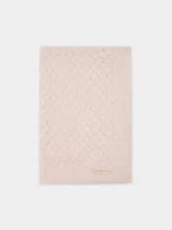 BONPOINT Couverture Avec Losanges Ajourés Bébé Rose Pâle