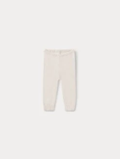 BONPOINT Legging Cachemire Bébé Blanc Lait