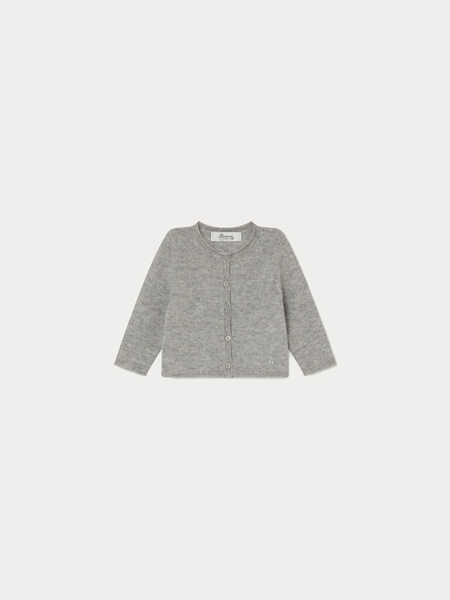 BONPOINT Cardigan Cachemire Bébé Gris Chine Clair 3 BONPOINT Cardigan Cachemire Bébé Gris Chine Clair