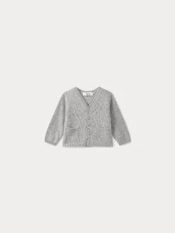 BONPOINT Cardigan Cachemire Gris Clair
