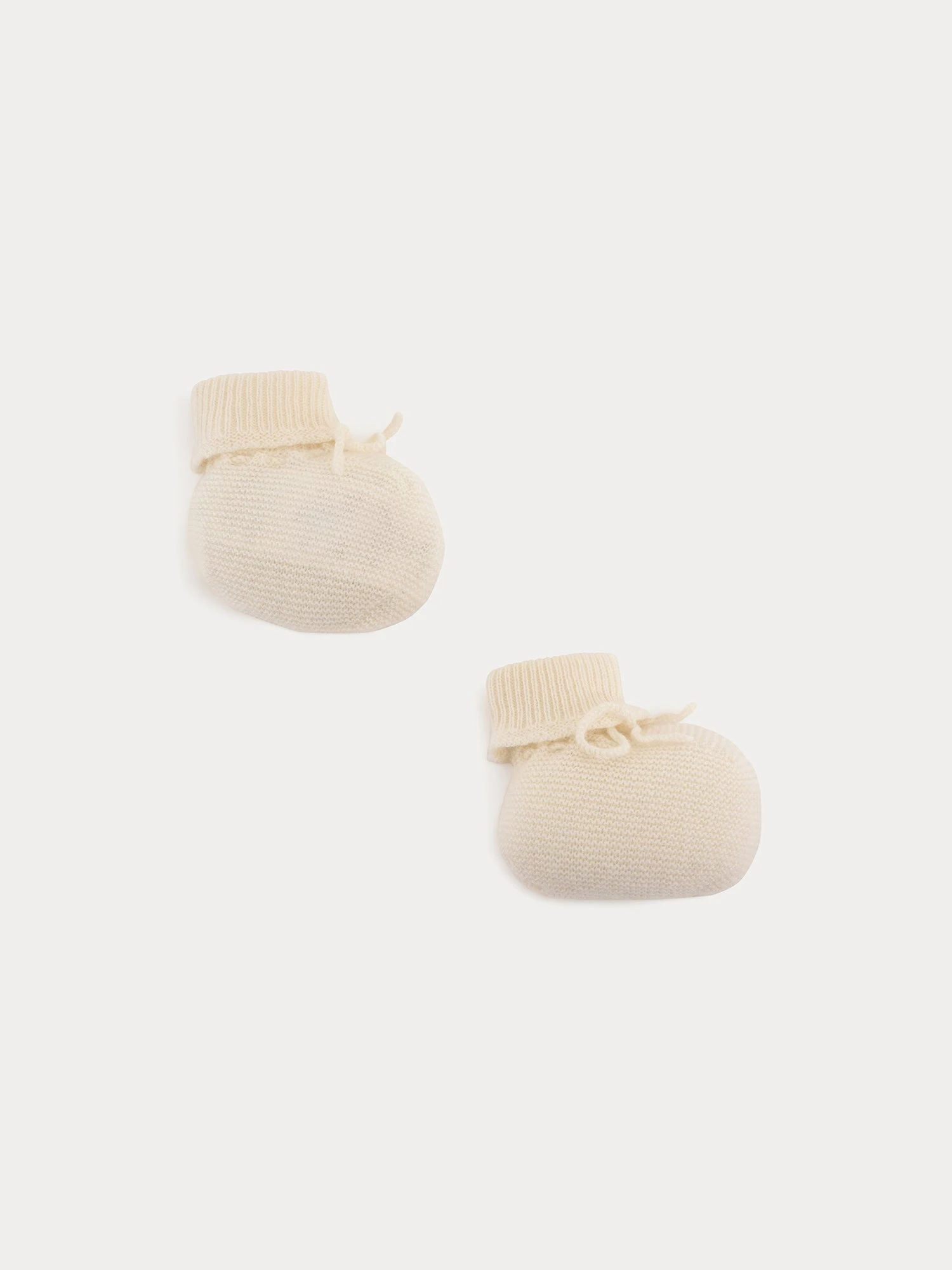 BONPOINT Chaussons En Cachemire Bébé Blanc Lait 3 BONPOINT Chaussons En Cachemire Bébé Blanc Lait