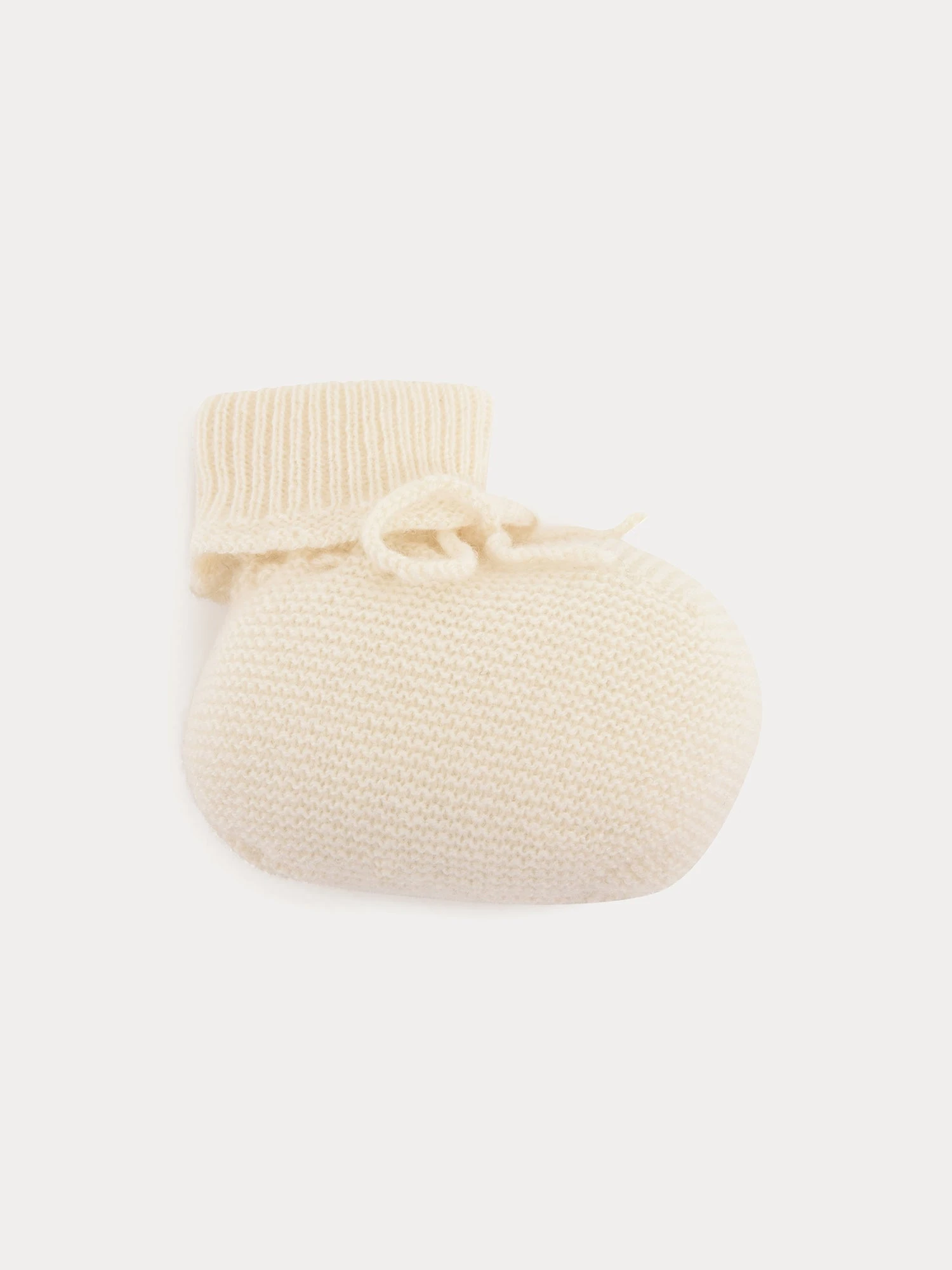 BONPOINT Chaussons En Cachemire Bébé Blanc Lait 4 BONPOINT Chaussons En Cachemire Bébé Blanc Lait – Image 2