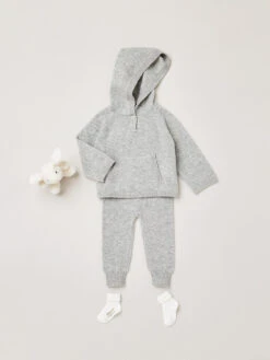 BONPOINT Pull En Cachemire Bébé Gris Chiné Clair -Bébé Vêtements Boutique PEBDA2942PU 192 PEBDA2942PU 192 2