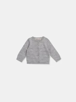 BONPOINT Cardigan Laine Gris Clair