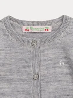 BONPOINT Cardigan Laine Gris Clair -Bébé Vêtements Boutique PEBDA2958CA 192 PEBDA2958CA 192 3