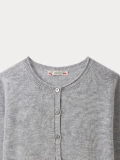 BONPOINT Cardigan Fille Gris Chiné Clair -Bébé Vêtements Boutique PEBDA3703CA 192 PEBDA3703CA 192 3