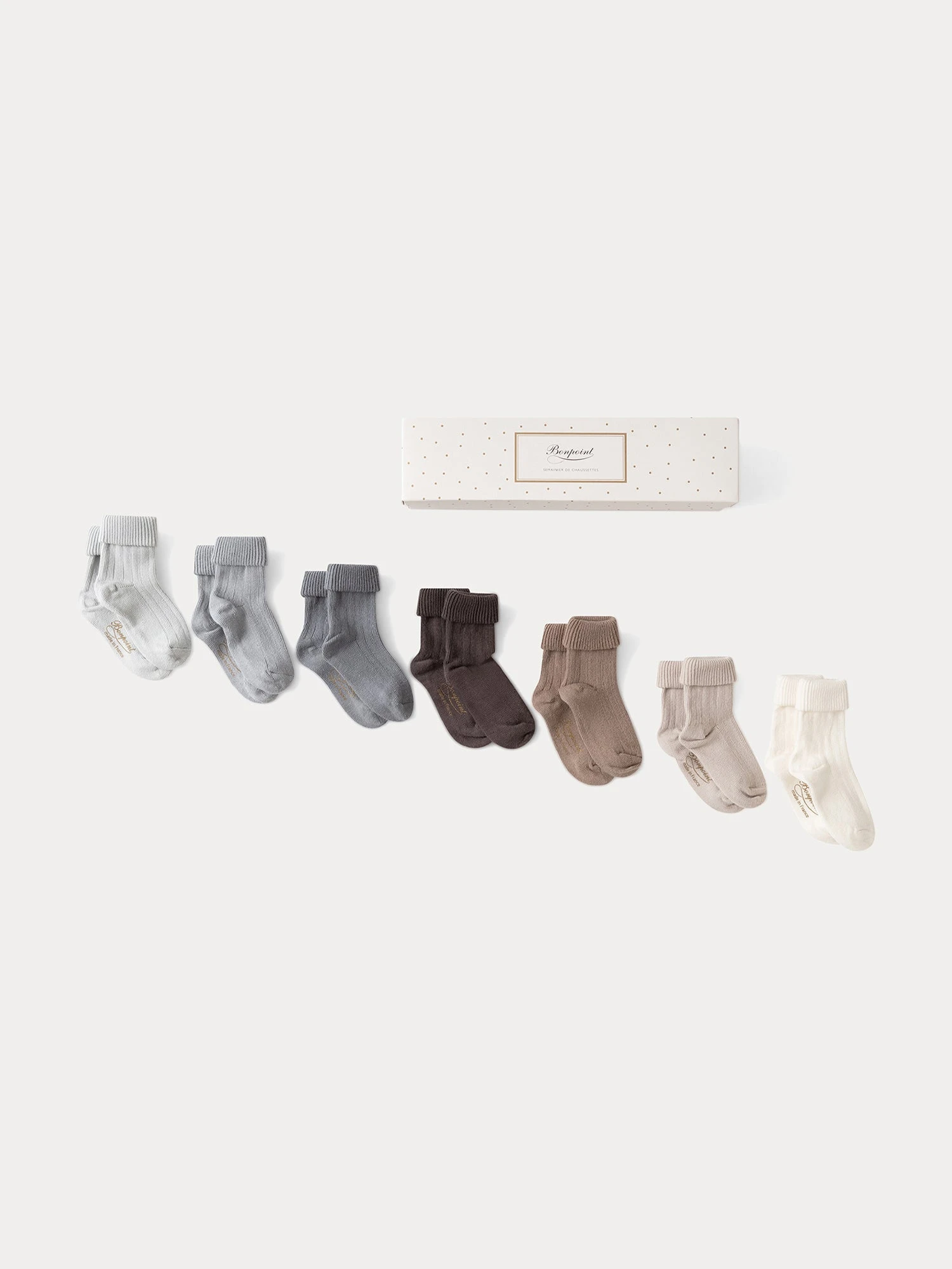 BONPOINT Semainier Chaussettes En Coton Bébé Bleu Du Nord 4 BONPOINT Semainier Chaussettes En Coton Bébé Bleu Du Nord – Image 2