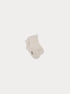 BONPOINT Chaussettes à Dentelle Fille Blanc Lait
