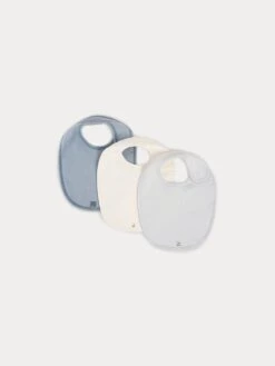 BONPOINT Lot De 3 Bavoirs En Coton Bébé Ciel