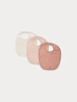 BONPOINT Lot De 3 Bavoirs En Coton Bébé Rose Pâle
