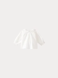 BONPOINT Blouse En Voile De Coton Bébé Blanc Lait