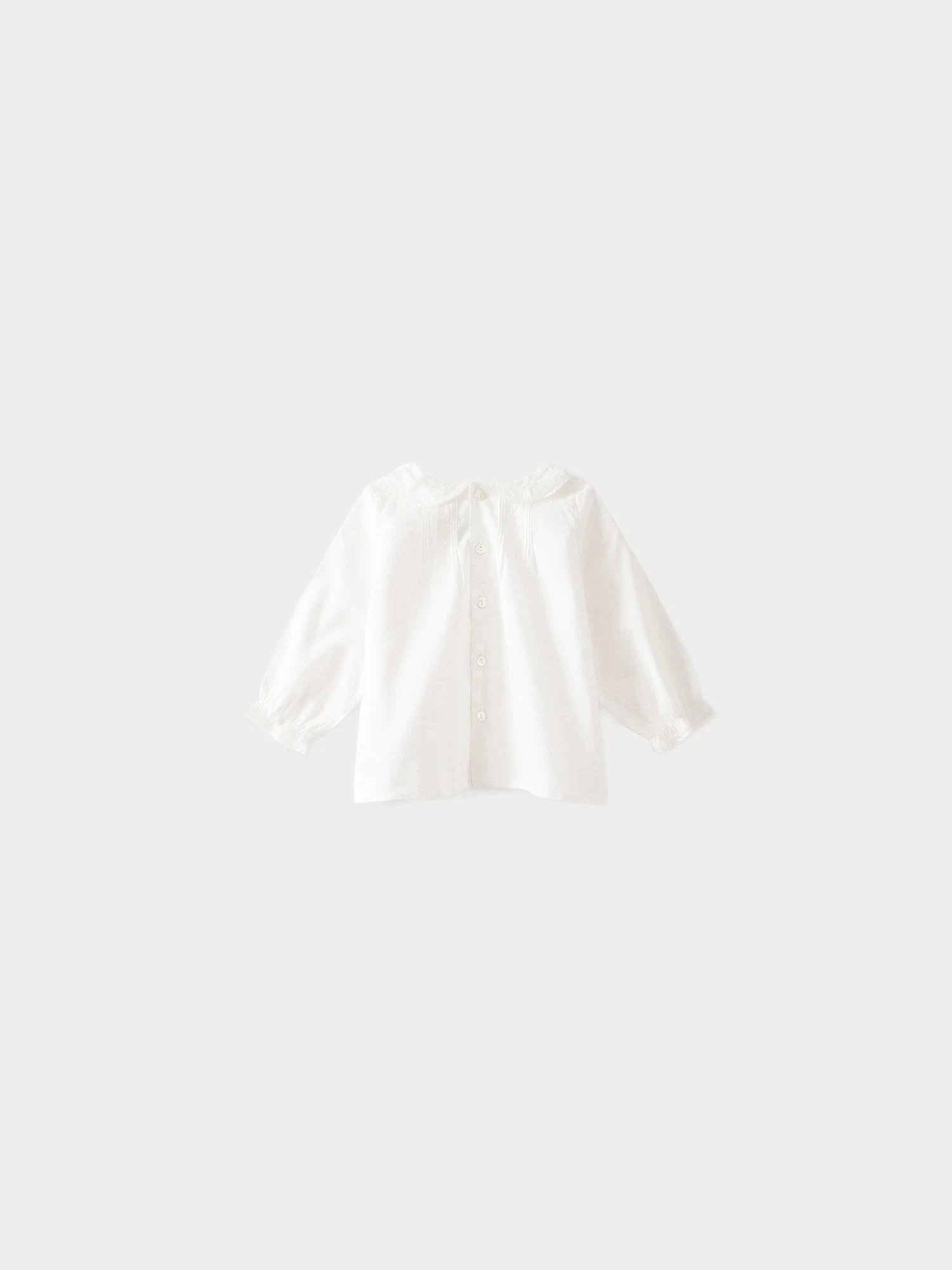 BONPOINT Blouse En Voile De Coton Bébé Blanc Lait 4 BONPOINT Blouse En Voile De Coton Bébé Blanc Lait – Image 2