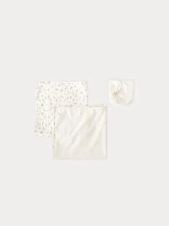 BONPOINT Lot De Deux Langes En Coton Double Bébé Or