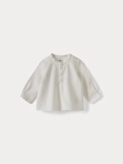 BONPOINT Chemise En Coton Biologique Bébé Blanc Lait