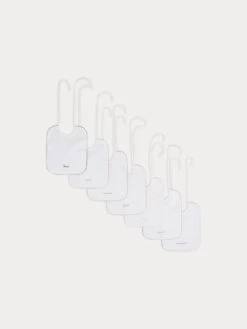 BONPOINT Lot De Bavoirs Brodés Blanc