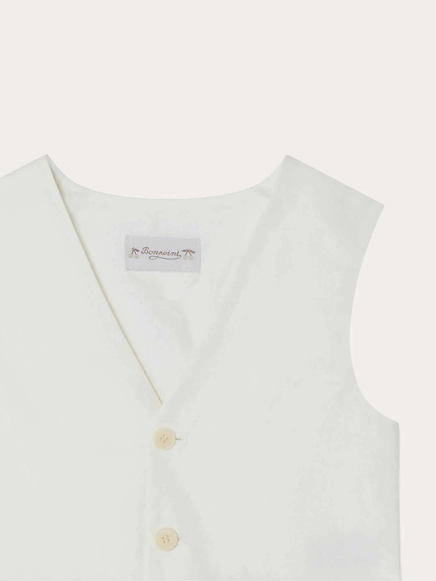 BONPOINT Gilet De Cérémonie En Lin Et Coton Garçon Blanc Lait 5 BONPOINT Gilet De Cérémonie En Lin Et Coton Garçon Blanc Lait – Image 3