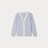 BONPOINT Cardigan Fabiano Rayures Ciel