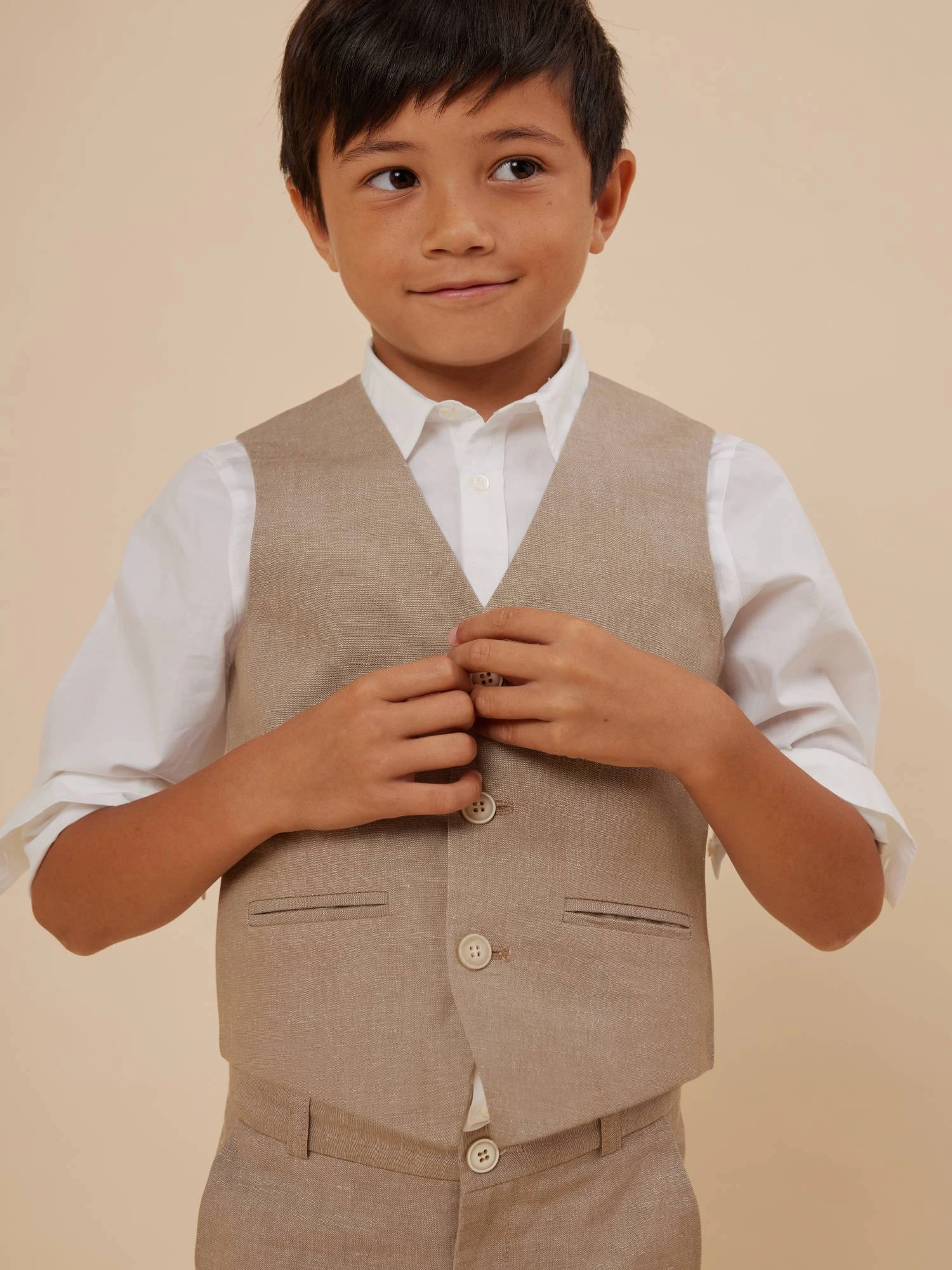 BONPOINT Gilet Angus Praline 3 BONPOINT Gilet Angus Praline