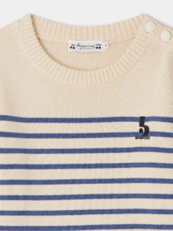 BONPOINT Pull Crofton Bleu Mer 9 BONPOINT Pull Crofton Bleu Mer -Bébé Vêtements Boutique S04BJUK00001 211 S04BJUK00001 211 3