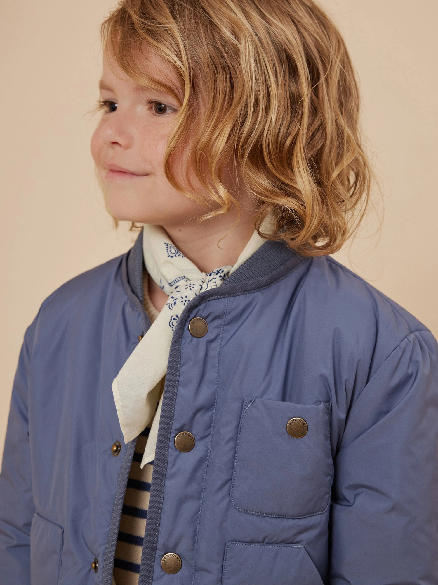 BONPOINT Veste Duran Bleu Gris 3 BONPOINT Veste Duran Bleu Gris