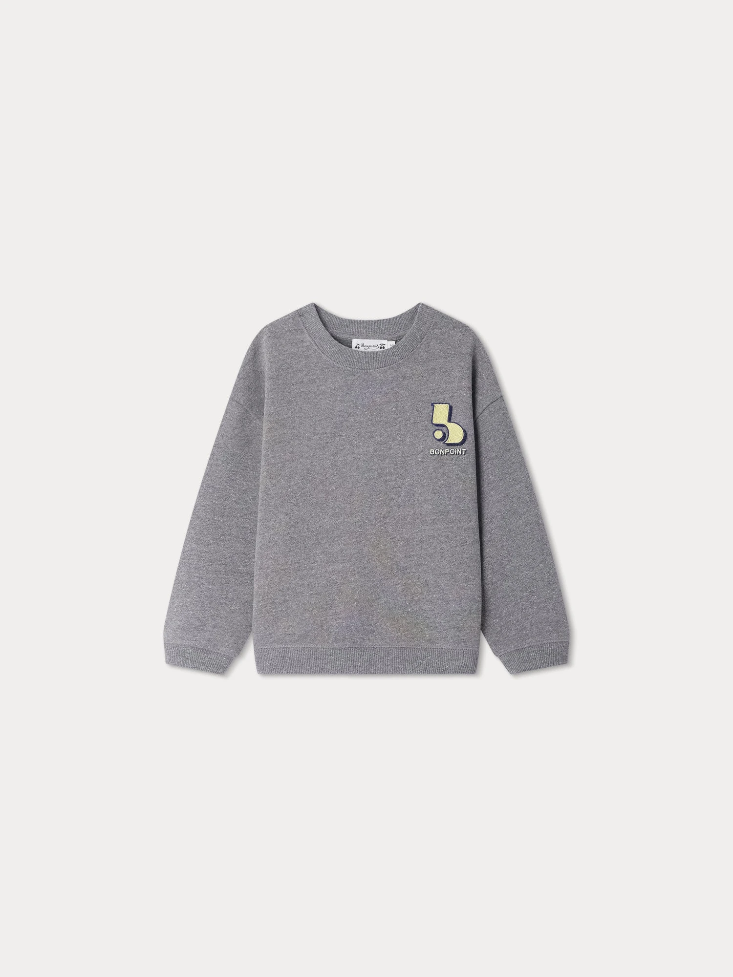 BONPOINT Sweat Tonino Gris Chiné Foncé 3 BONPOINT Sweat Tonino Gris Chiné Foncé