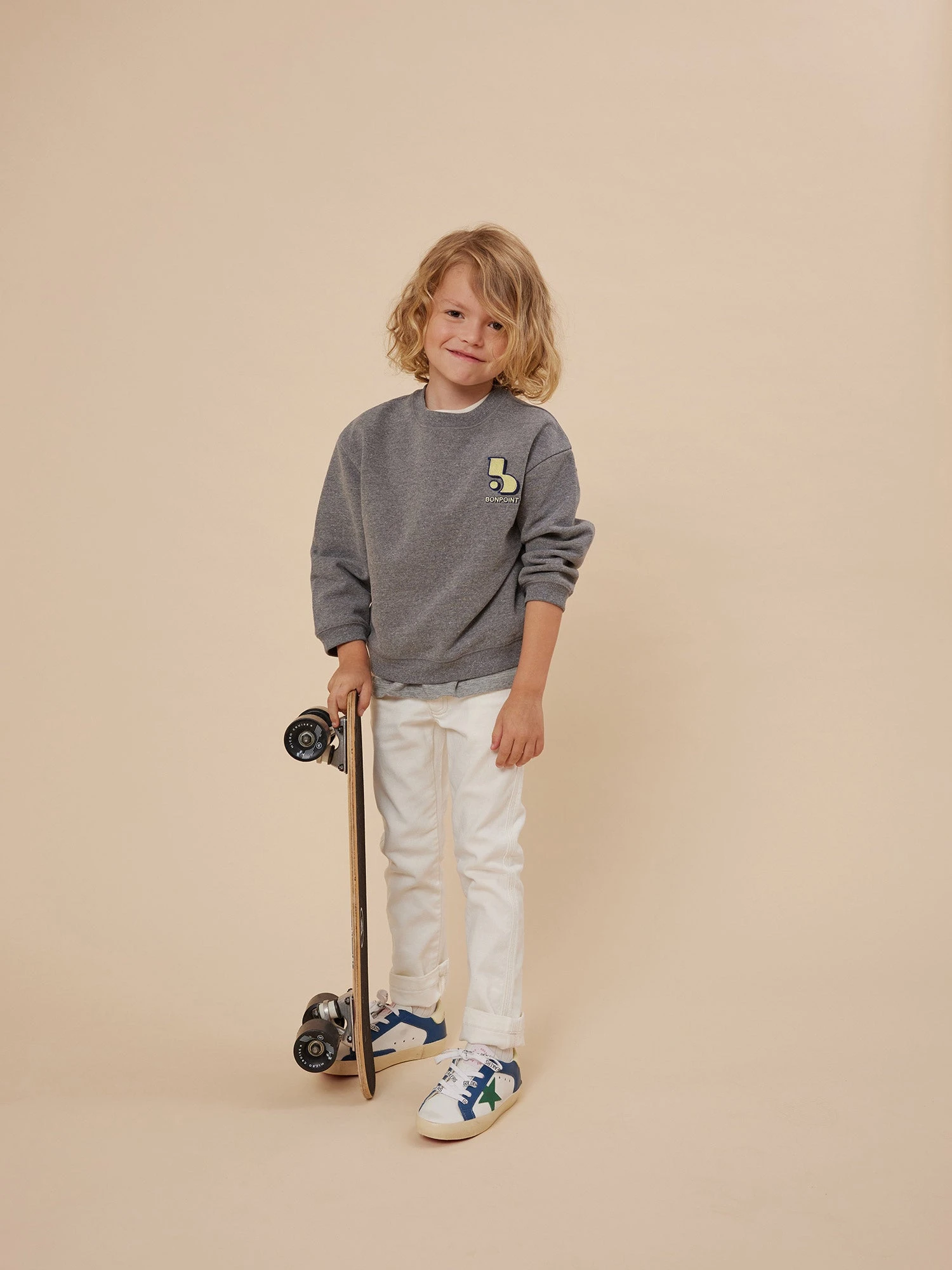 BONPOINT Sweat Tonino Gris Chiné Foncé 6 BONPOINT Sweat Tonino Gris Chiné Foncé – Image 4