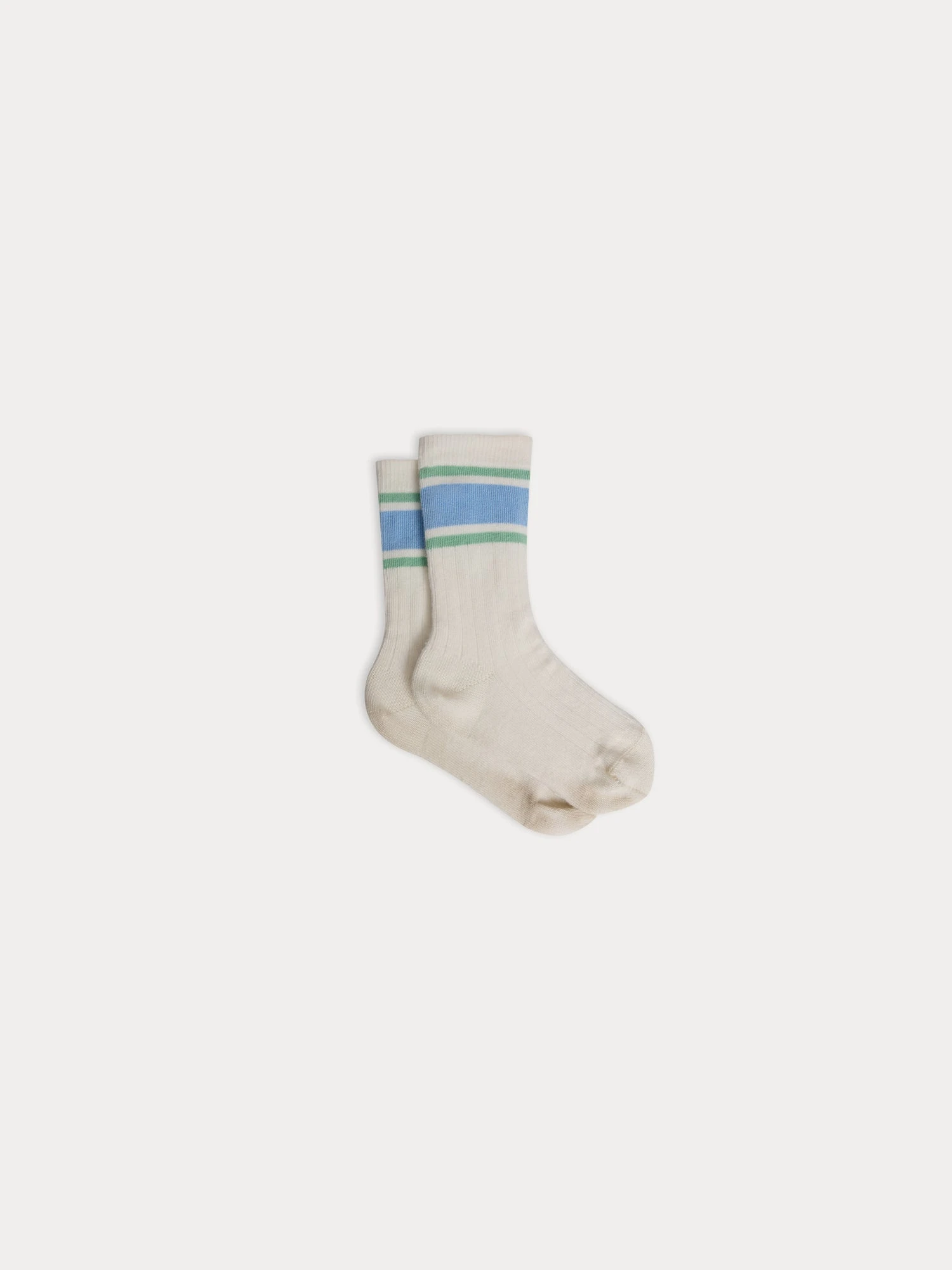BONPOINT Chaussettes Franz Rayures Ciel 3 BONPOINT Chaussettes Franz Rayures Ciel