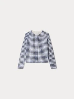 BONPOINT Cardigan Tyra Carreaux Marine