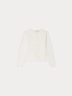 BONPOINT Cardigan Francille Blanc Lait