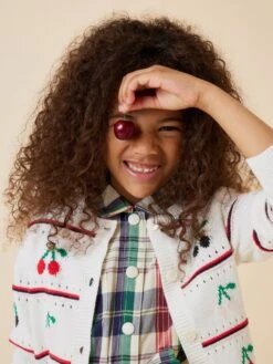 BONPOINT Cardigan Armel Blanc Lait