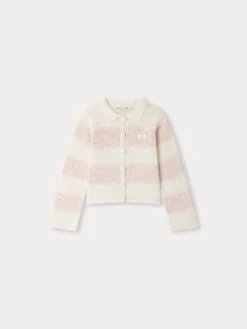 BONPOINT Cardigan Faro Rose Poudré