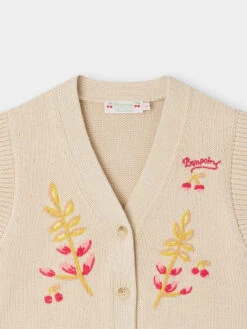 BONPOINT Cardigan Ticiana Mastic -Bébé Vêtements Boutique S04GCAK00014 009 S04GCAK00014 009 3