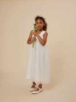 BONPOINT Robe Fantasy Blanc Lait