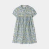 BONPOINT Robe Smockée Candice Fleur Bleu