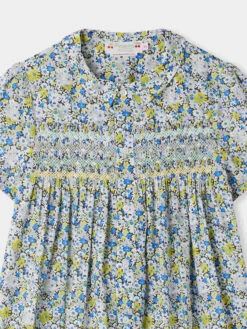 BONPOINT Robe Smockée Candice Fleur Bleu -Bébé Vêtements Boutique S04GDRW00031 515 S04GDRW00031 515 3