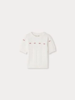 BONPOINT Pull Alphonza Blanc Lait