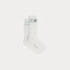 BONPOINT Chaussettes Filo Rayures Blanc Lait