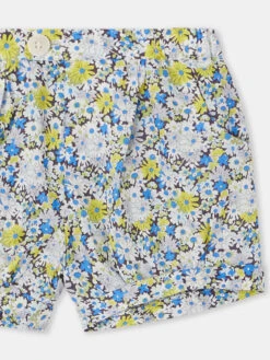 BONPOINT Short Square Fleur Bleu -Bébé Vêtements Boutique S04XBEW00006 515 S04XBEW00006 515 3