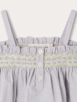 BONPOINT Blouse Smockée Abricot Gris Clair 7 BONPOINT Blouse Smockée Abricot Gris Clair -Bébé Vêtements Boutique S04XBLW00016 890 S04XBLW00016 890 3