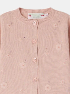 BONPOINT Cardigan Claudie Sérigraphié Rose Thé -Bébé Vêtements Boutique S04XCAK00005 125C S04XCAK00005 125C 3