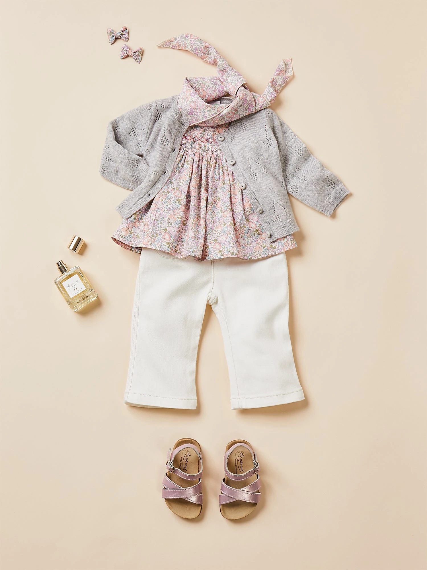 BONPOINT Cardigan Tibile Gris Chiné Clair 4 BONPOINT Cardigan Tibile Gris Chiné Clair – Image 2