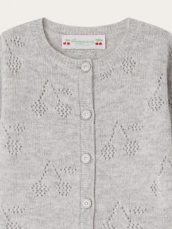 BONPOINT Cardigan Tibile Gris Chiné Clair 9 BONPOINT Cardigan Tibile Gris Chiné Clair -Bébé Vêtements Boutique S04XCAK00011 092 S04XCAK00011 092 4